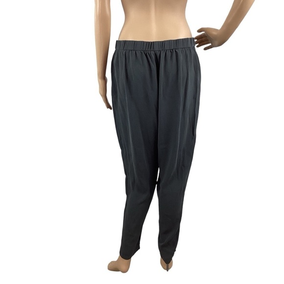 Eileen Fisher Tapered Silk Pants Size M Gray - Picture 5 of 7